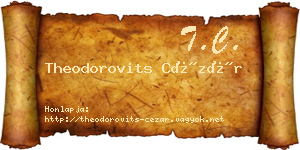 Theodorovits Cézár névjegykártya